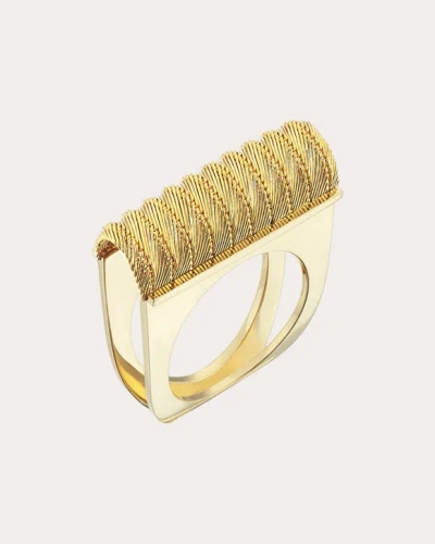 Shop Her Story Women's Folding Ring In Gold