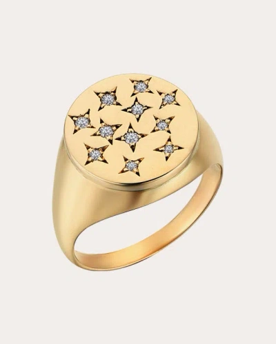 Shop Her Story Women's Selena World Signet Ring In Gold
