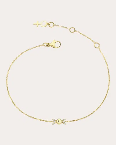 Shop Her Story Women's Triple Moon Bracelet In Gold