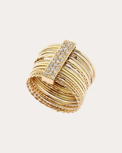 Shop Her Story Women's Attached Coils Ring In Gold