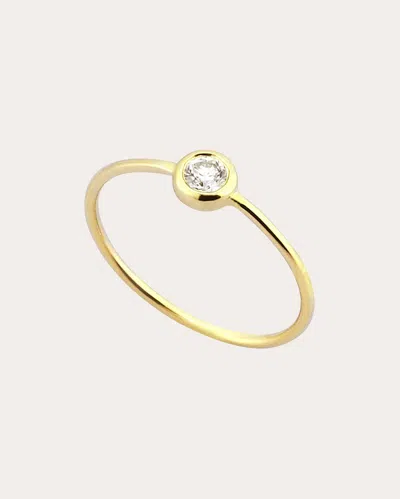 Shop Her Story Women's Circular Diamond Midi Ring In Gold