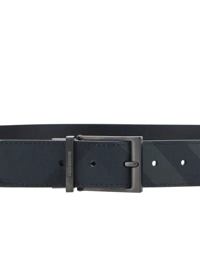 Shop Burberry Belts E Braces In Charcoal/graphite