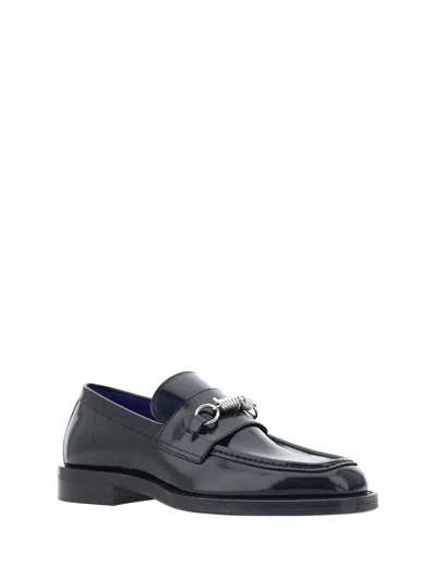 Shop Burberry Loafers In Black