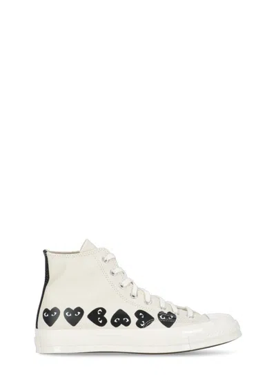 Shop Comme Des Garçons Play X Converse Comme Des Garcons Play Converse Sneakers White In Bianco