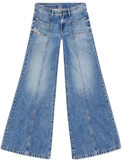 Shop Diesel Bootcut And Flare Jeans D-akii 09h95 In Blue