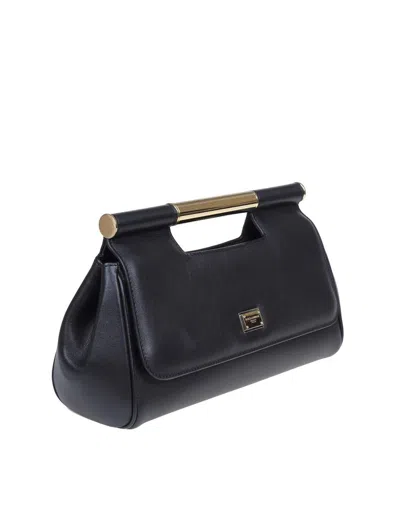 Shop Dolce & Gabbana Medium Sicily Clutch Bag In Calfskin In Black