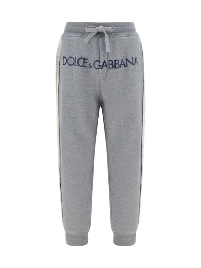 Shop Dolce & Gabbana Pants In Melange Grigio