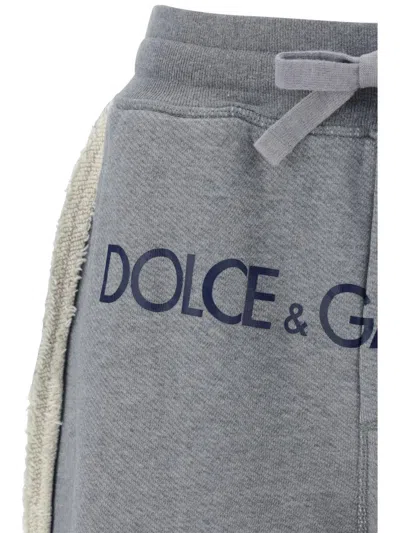 Shop Dolce & Gabbana Pants In Melange Grigio
