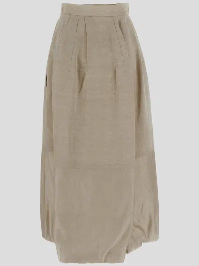 Shop Gentryportofino Skirts In Beige