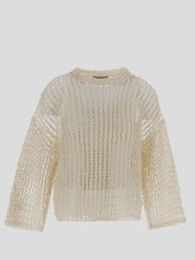 Shop Gentryportofino Sweaters In Ivory