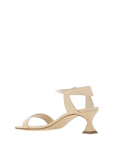 Shop Manolo Blahnik Sandals In Dcrm/mnud