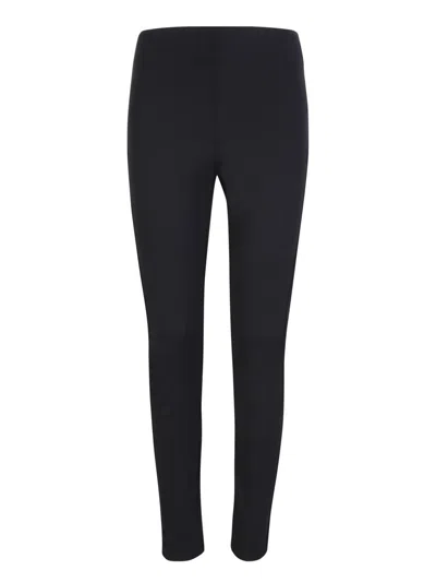 Moncler Grenoble Black Leggings With Zipped Pocket In Stretch Polyamide Woman In Black