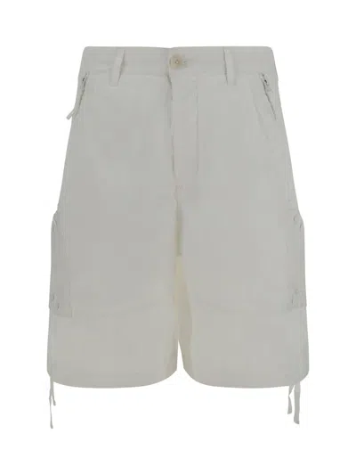 Shop Ten C Bermuda Shorts In Bianco Neve