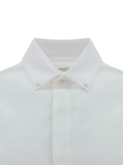 Shop Valentino Shirts In Bianco