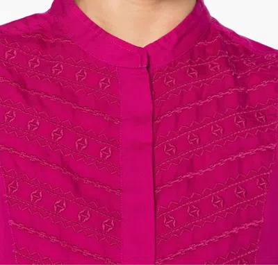 Shop Marant Etoile Britten Embroidered-detail Shirt In Pink