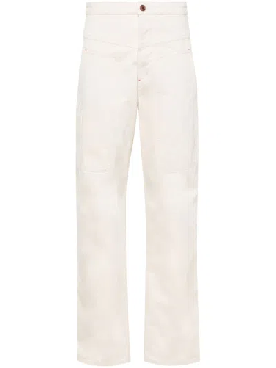 Shop Marant Etoile Beige Cotton Philna Trousers