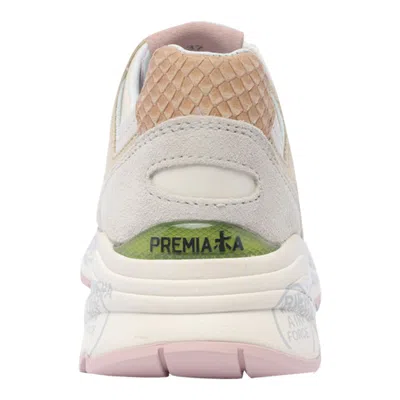 Shop Premiata Mased Sneakers In Beige