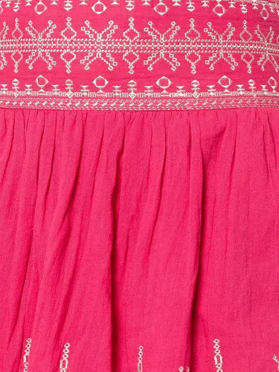 Shop Marant Etoile Picadilia Cotton Mini Skirt In Pink