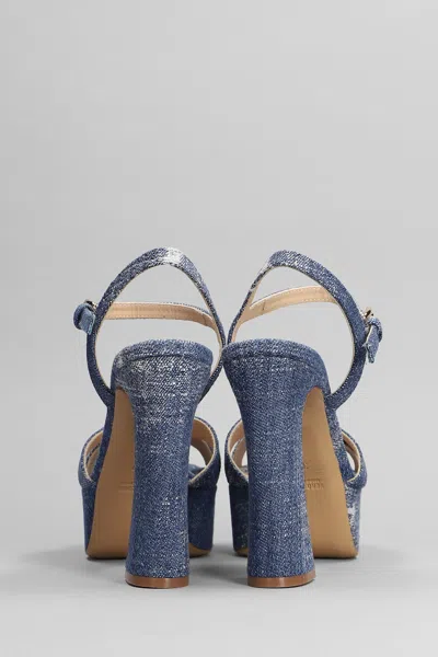 Shop Roberto Festa Trink Sandals In Blue Denim
