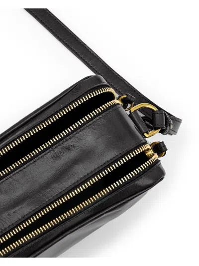 Shop Isabel Marant Black Leather Shoulder Bag