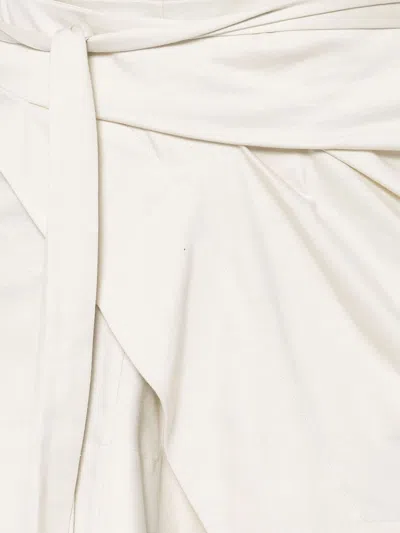 Shop Isabel Marant Berenice Wrap Cotton Skirt In Beige