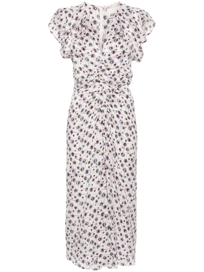 Shop Isabel Marant Lyndsay White Midi Dress