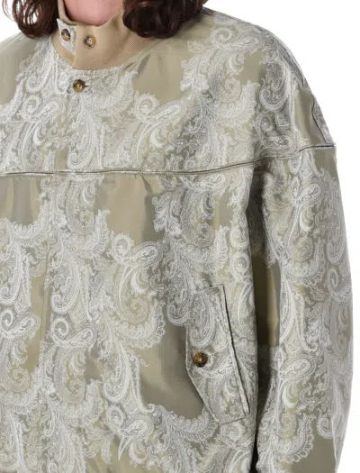 Shop Baracuta Four Climes Paisley Derby Jacket In Beige Pasley