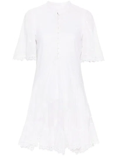 Shop Marant Etoile Slayae Broderie-anglaise Mini Dress In White