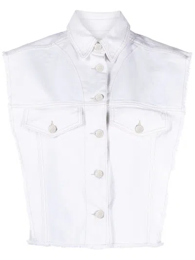 Shop Isabel Marant White Organic Cotton Denim Jacket