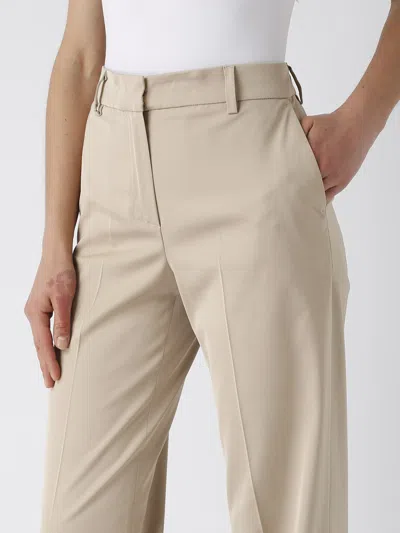Shop Pt01 Viscose Trousers In Beige Chiaro