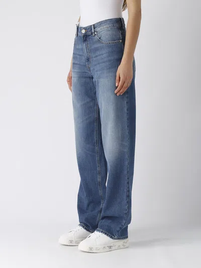 Shop Pt01 Cotton Jeans In Denim Chiaro