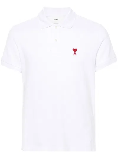 Shop Ami Alexandre Mattiussi White Organic Cotton Polo Shirt