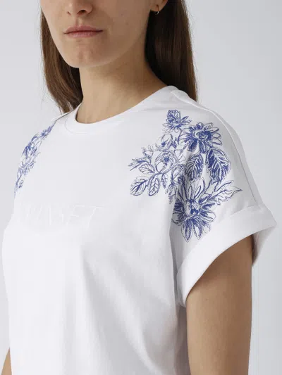 Shop Twinset Cotton T-shirt In Bianco