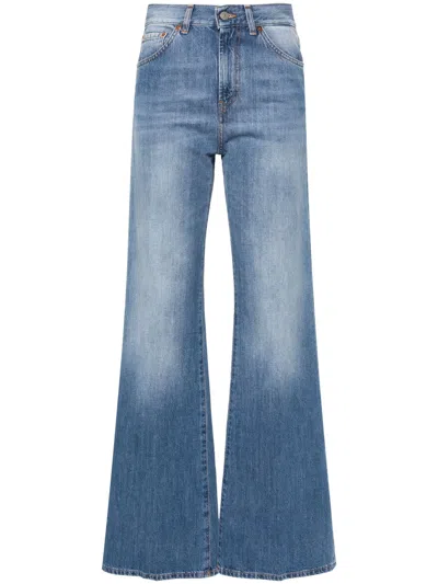 Shop Dondup Blue Cotton Denim Jeans