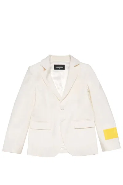 Shop Dsquared2 Single-breasted Jacket In White