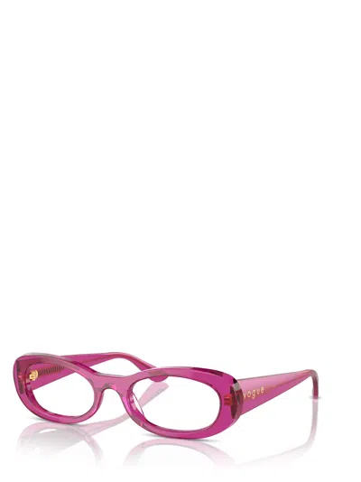 Shop Vogue Eyewear Vo5596 Transparent Violet Glasses
