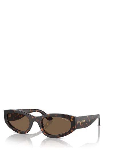 Shop Vogue Eyewear Vo5585s Dark Havana Sunglasses