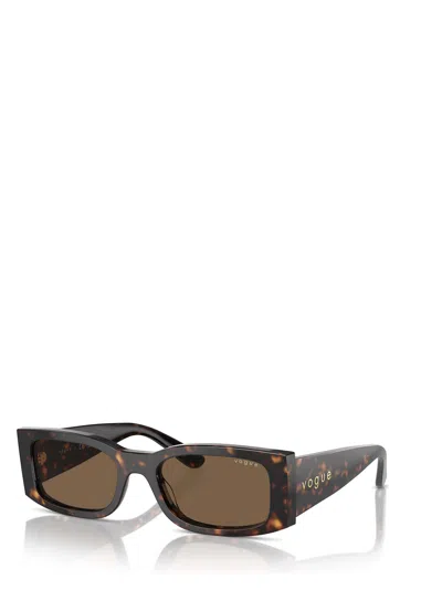 Shop Vogue Eyewear Vo5584s Dark Havana Sunglasses