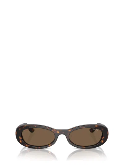 Shop Vogue Eyewear Vo5582s Dark Havana Sunglasses