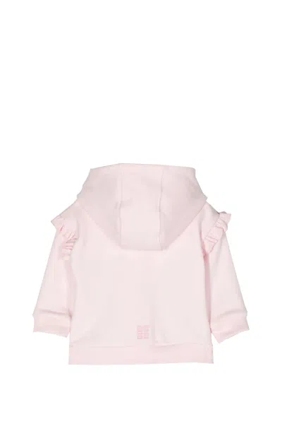 Shop Givenchy Sweatshirt With Zip In Rose