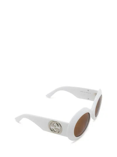 Shop Gucci Gg1647s White Sunglasses