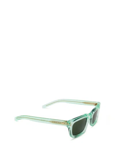 Shop Gucci Gg1524s Green Sunglasses
