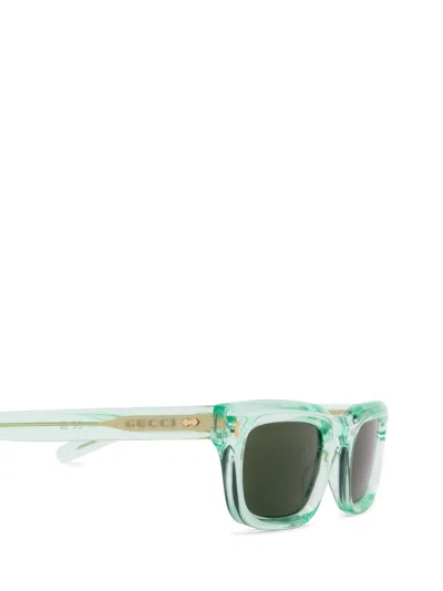 Shop Gucci Gg1524s Green Sunglasses