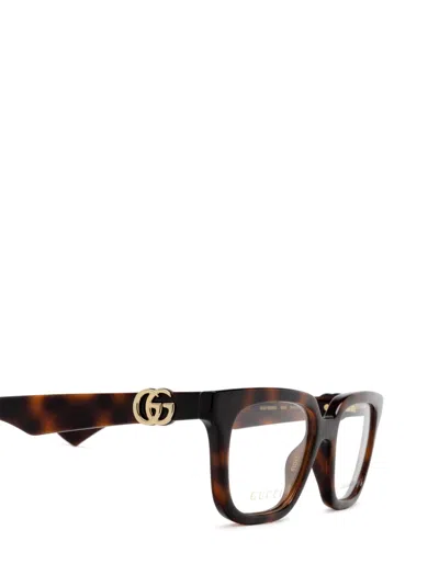Shop Gucci Gg1536o Havana Glasses