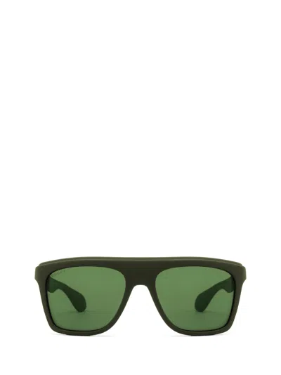 Shop Gucci Gg1570s Green Sunglasses