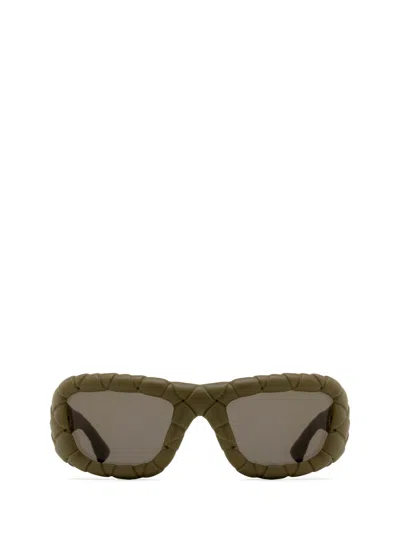 Shop Bottega Veneta Bv1303s Green Sunglasses