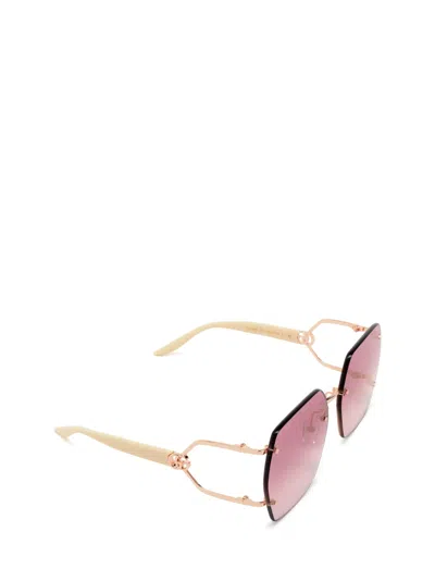 Shop Gucci Gg1562s Gold Sunglasses