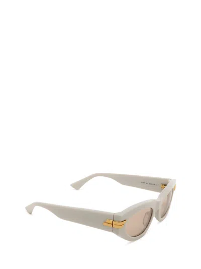 Shop Bottega Veneta Bv1189s White Sunglasses