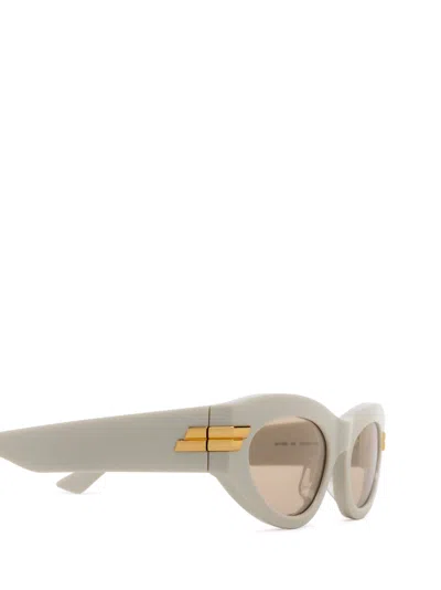 Shop Bottega Veneta Bv1189s White Sunglasses