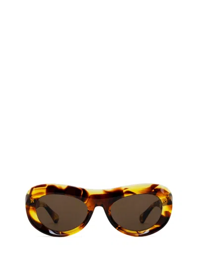 Shop Bottega Veneta Bv1284s Havana Sunglasses